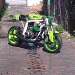 Craig paints motorcycles in Tampa Florida