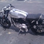 Craig paints motorcycles in Tampa Florida
