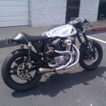Craig paints motorcycles in Tampa Florida