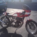 Craig paints motorcycles in Tampa Florida